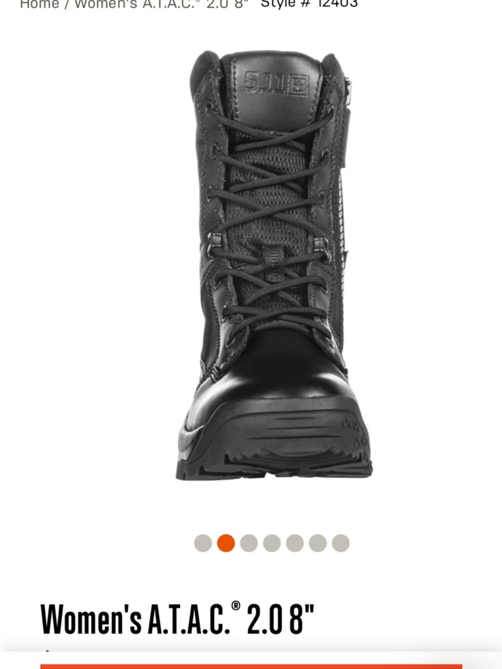 5.11 Women's A.T.A.C.® 2.0 8" boots - Picture 5 of 9